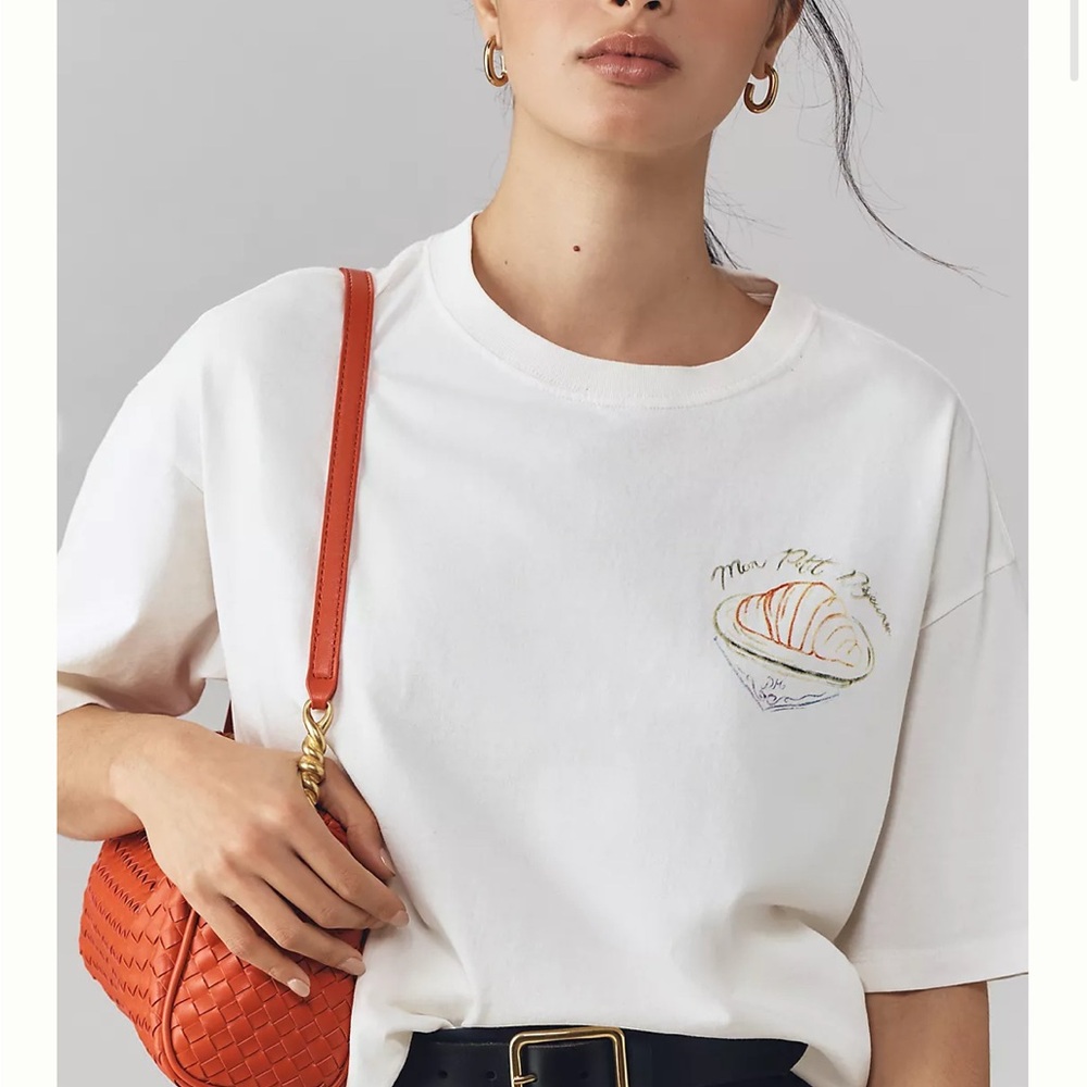 Damson Madder White Graphic Tee